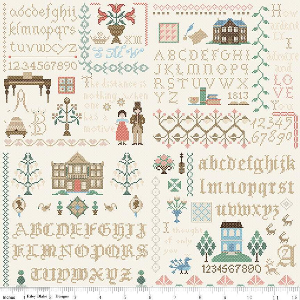  Pride & Prejudice Meryton Sampler Multi Fabric C13786-MULTI